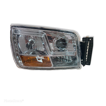 Фара передняя правая Shacman X3000 LED (самосвал; поворотник снизу)